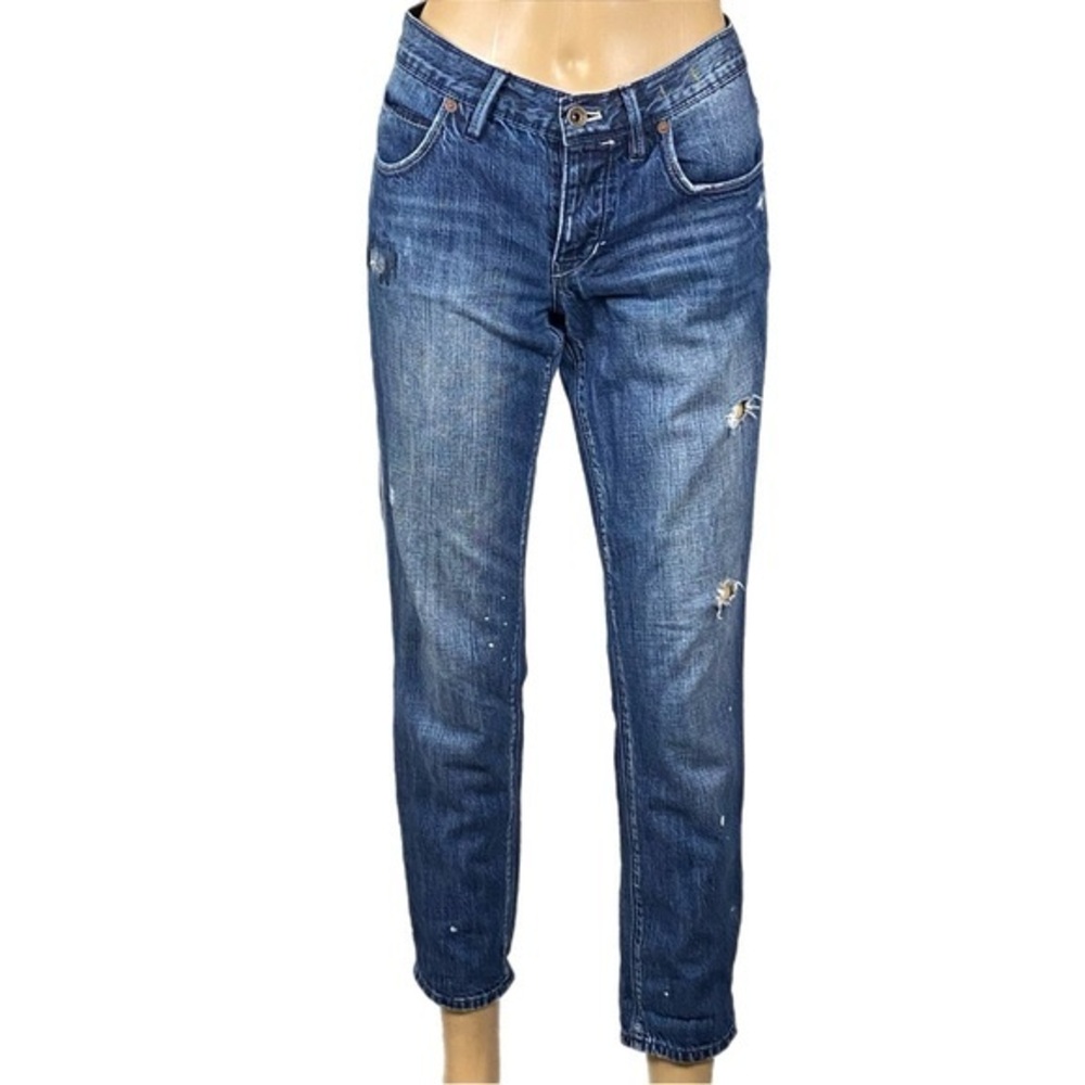 MADEWELL button fly Classic Skinny Jean in Croston Wash distressed Size 24 EUC